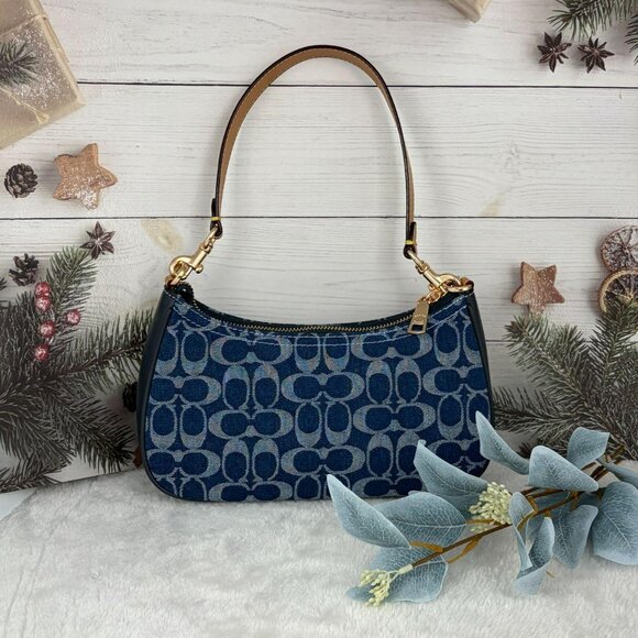 NWT Teri Denim Cherry Shoulder Bag - Picture 2 of 5